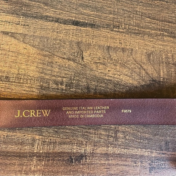 J.Crew Mens Italian leather belt Brown Small - Picture 5 of 6